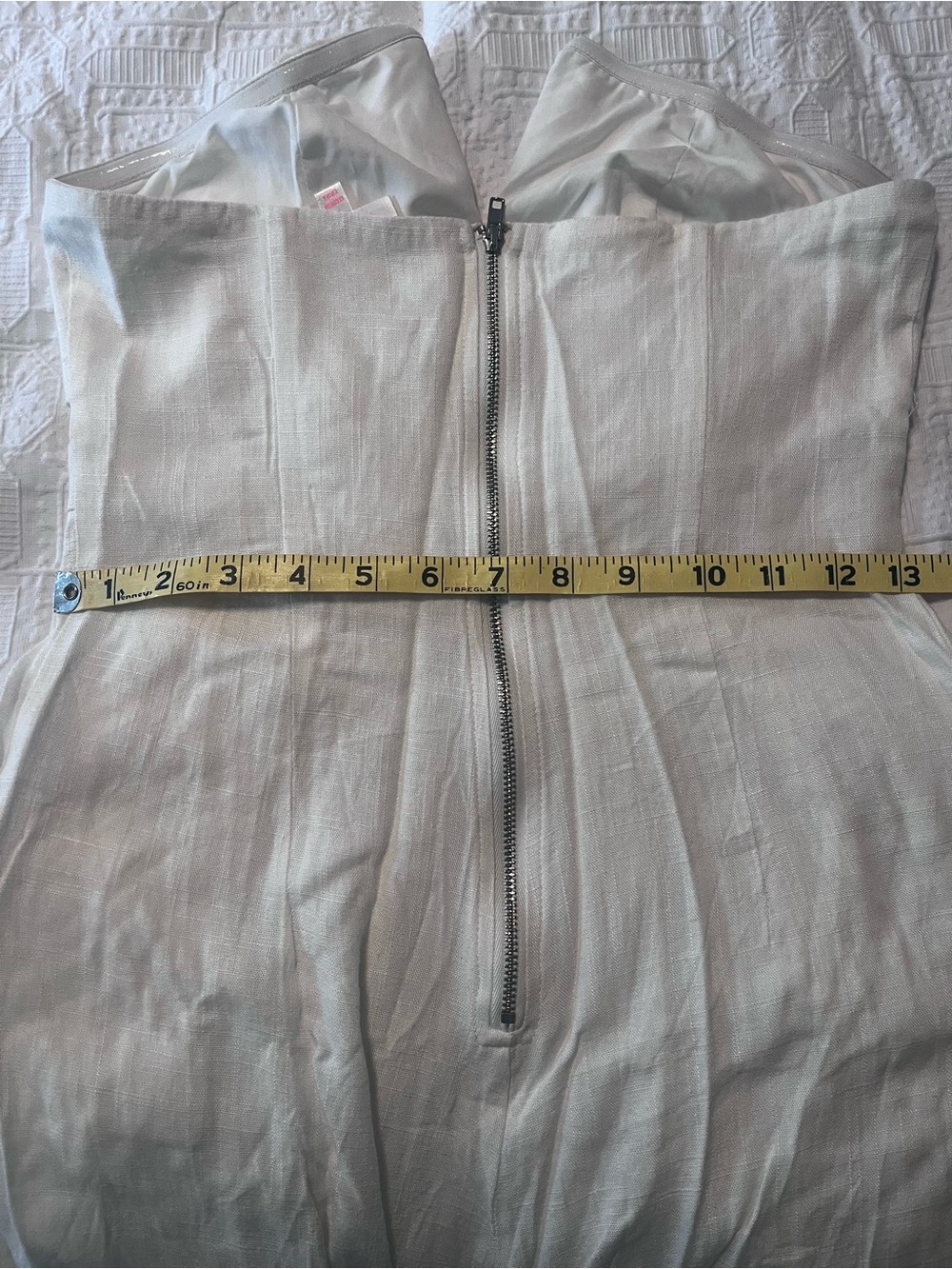 LUXXEL Strapless White Split-Leg Jumpsuit - Picture 10 of 12